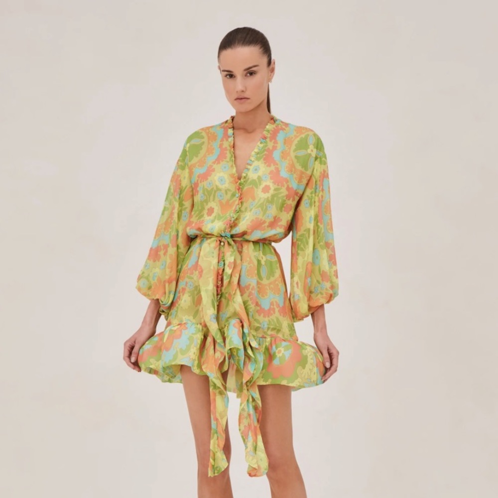 ALEXIS Analia Belted Floral Minidress